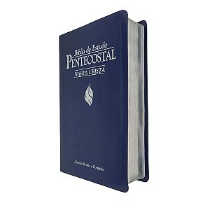Bíblia de Estudo Pentecostal Média Harpa Cristã Azul Cpad
